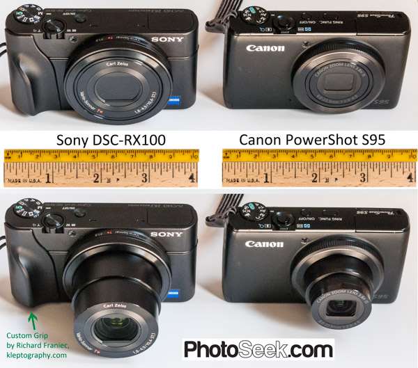 Go to Tom's article recommending the best portable digital cameras. Pocket-sized wonders: Compare camera lens and size of Sony DSC-RX100 (left) versus Canon PowerShot S95.